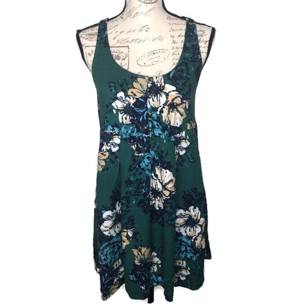 O’NEILL |Teal Floral Racerback Tank/Dress Size M